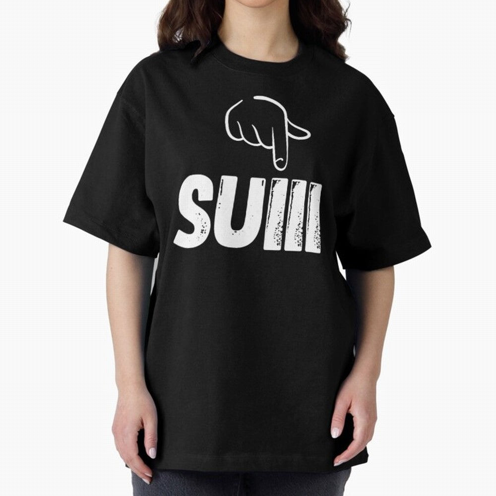 say suiiiii Oversized T-Shirt Feel the Roar of the FIFA World Cup 2026 Journey through CR7 and Messi Highlights, Argentina Pride, Retro Football Energy, Iconic Rivalries, Trophy Chase Drama and Stadium Atmosphere; Ideal for Fans Who Follow Messi,