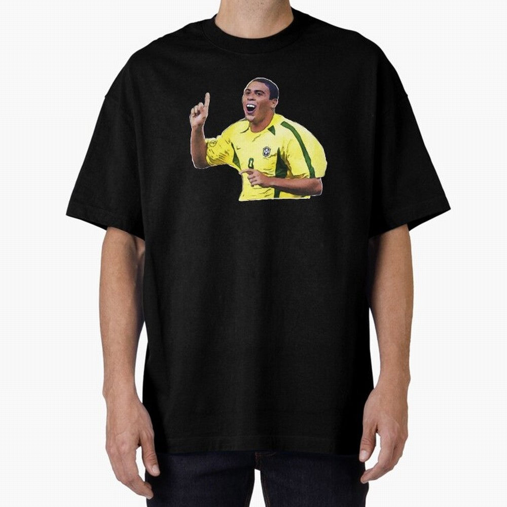 Ronaldo R9 - Brazil Oversized T-Shirt Feel the Roar of FIFA World Cup 2026 Group Stage Connected to Haaland and Mbappe, Brazil, Portugal and Argentina Energy, Supporter Pride, Iconic Celebrations, Legendary Names and Global Match Day Energy; Built