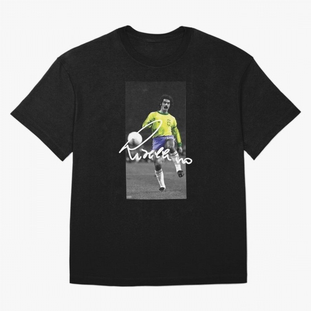 Rivelino FOOTBALL LEGENDS Oversized T-Shirt Capture Stadium Memories from Match Day Hype around FIFA World Cup 2026, CR7, France, Championship Spirit, Famous Goals, Roaring Crowds and International Football Unity; Ideal for Fans Who Follow Messi,