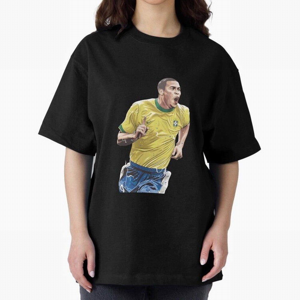 R9, El Grande Ronaldo Nazario Oversized T-Shirt Celebrate the Next Chapter of FIFA World Cup 2026 Group Stage Highlighting Neymar, Haaland and Cristiano Ronaldo, Brazil Energy, Supporter Pride, Iconic Celebrations, Legendary Names and Global Match