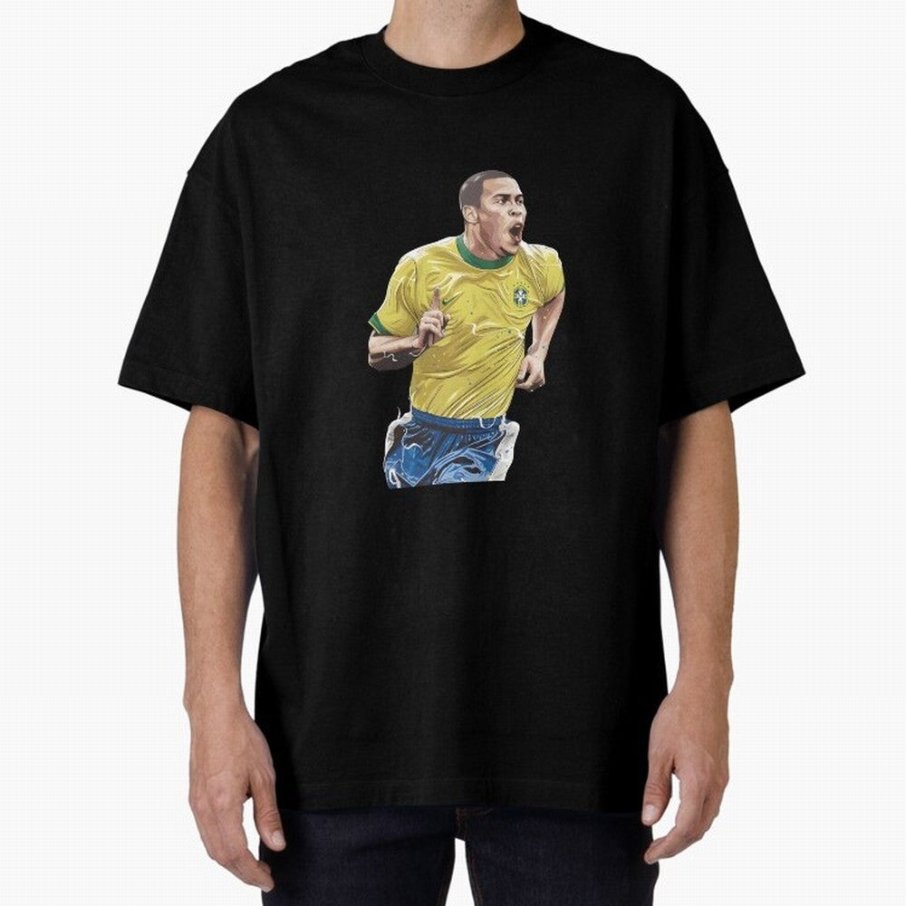 R9, El Grande Ronaldo Nazario Oversized T-Shirt Celebrate the Next Chapter of FIFA World Cup 2026 Group Stage Highlighting Neymar, Haaland and Cristiano Ronaldo, Brazil Energy, Supporter Pride, Iconic Celebrations, Legendary Names and Global Match