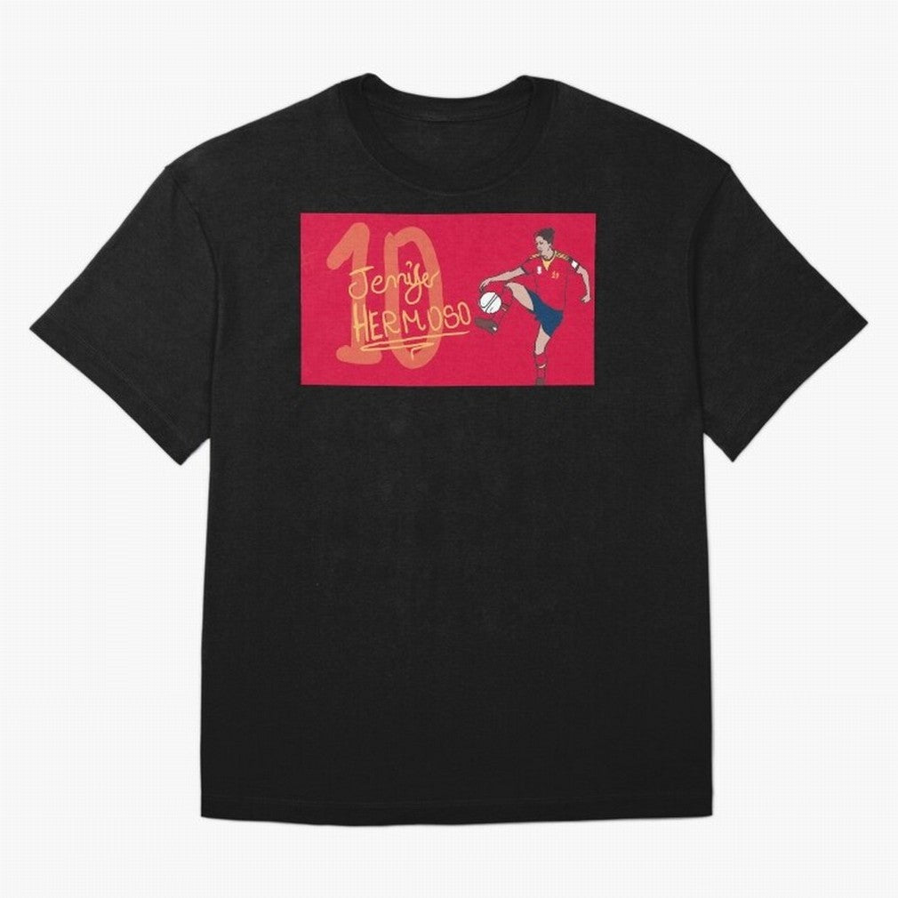 Jennifer Hermoso Oversized T-Shirt Follow the Final Road of the FIFA World Cup 2026 USA Canada Mexico Journey through Haaland and Mbappe Highlights, Brazil Pride, Football Passion, Legendary Performances, Festival Vibes and Supporter Community;