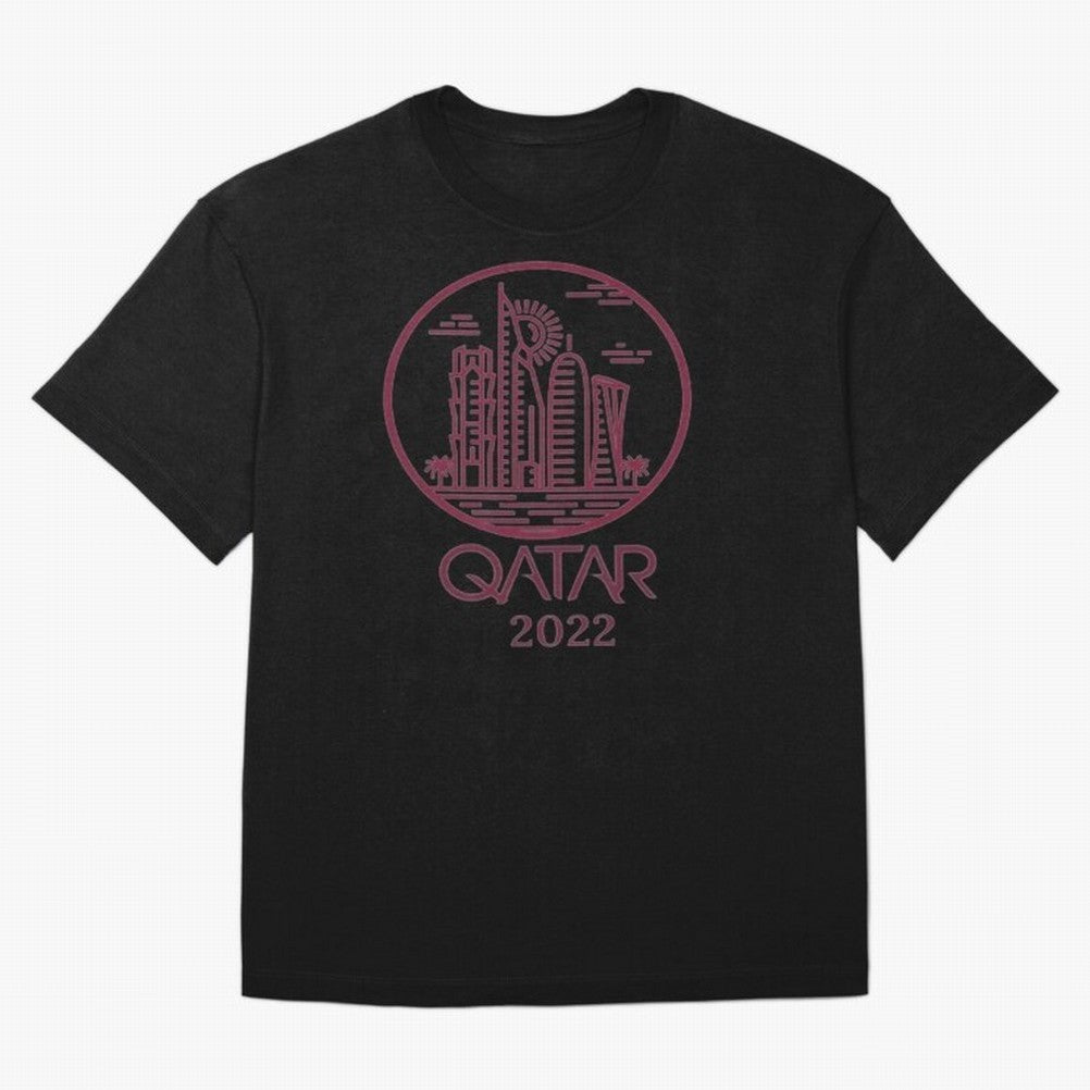 Qatar Welcome Oversized T-Shirt Discover Match Day Hype around FIFA World Cup 2026 USA Canada Mexico, CR7, England, Stadium Chants, National Pride, Trophy Dreams and Unforgettable Football Memories; Ideal for Football Dads, Football Moms, Friends,