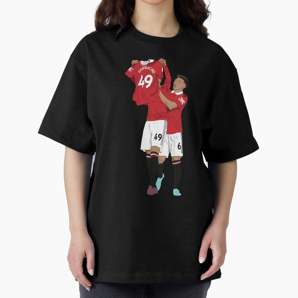 Alejandro Garnacho Goal Celebration Oversized T-Shirt Cheer through Every Moment of Global Football Passion for FIFA World Cup 2026, Celebrating Messi, Neymar and Mbappe, France, Fan Favorite Moments, National Team Passion, Big Match Drama and