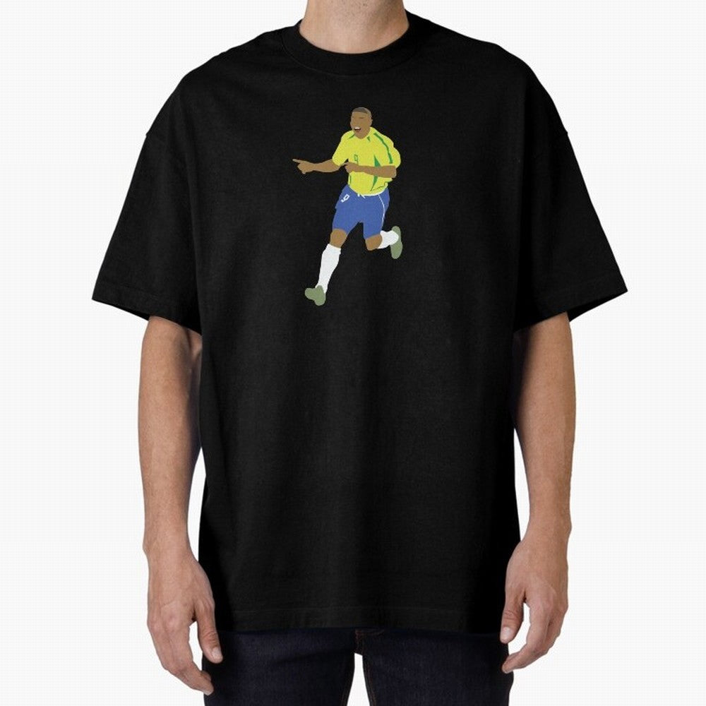Ronaldo 'Il Fenomeno' Brazil Legend 9 Oversized T-Shirt Celebrate Soccer Greatness during FIFA World Cup 2026 for Fans of Cristiano Ronaldo, Haaland and CR7 and Portugal, Bringing Supporter Pride, Iconic Celebrations, Legendary Names and Global