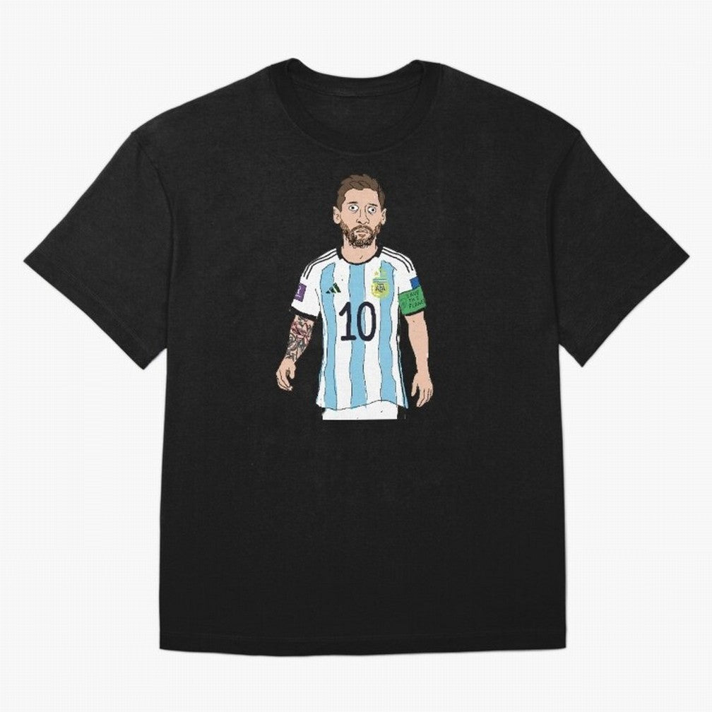 Badly Drawn Messi Classic T-Shirt Support the Legends of FIFA World Cup 2026 Group Stage Capturing Messi, CR7 and Mbappe, Argentina Energy, Champion Mindset, Group Stage Buzz, Knockout Tension and Passionate Fan Culture; Made for Collectors Who