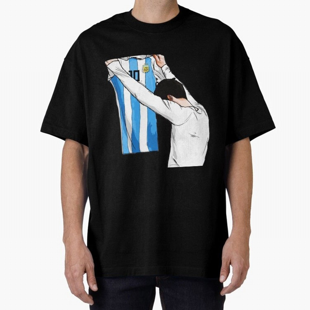 Lionel Messi holding his shirt, Argentina copa america Classic T-Shirt Bring Legendary Rivalry Energy to FIFA World Cup 2026 Spirit, Filled with France, Mbappe and Neymar, Championship Spirit, Famous Goals, Roaring Crowds and International Football