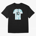 Jersey Illustration LeoMessi Classic T-Shirt Represent Global Football Passion for FIFA World Cup 2026 USA Canada Mexico, Driven by Mbappe and Neymar, Argentina and Brazil, Sports Nostalgia, International Competition, Famous Players and