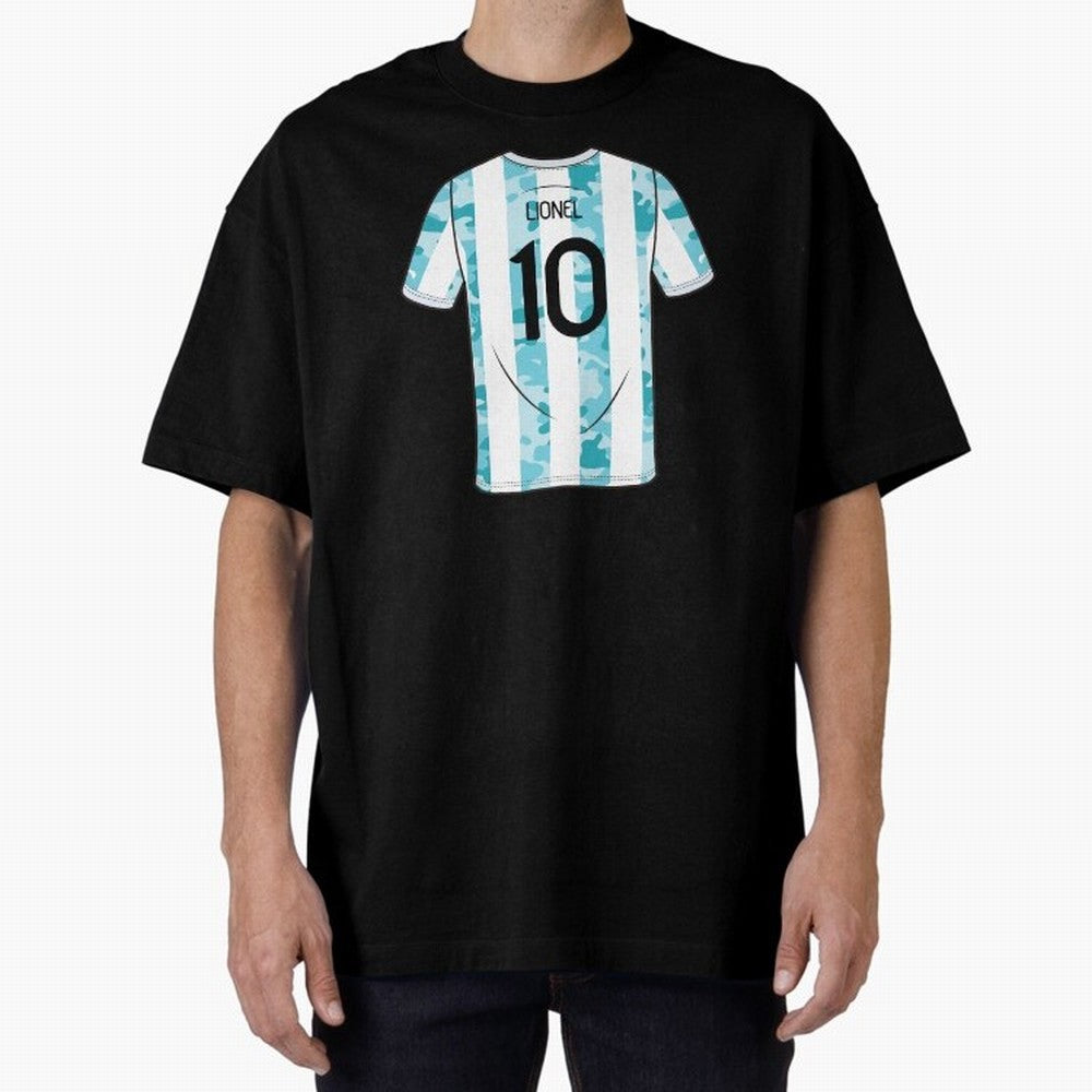 Jersey Illustration LeoMessi Classic T-Shirt Represent Global Football Passion for FIFA World Cup 2026 USA Canada Mexico, Driven by Mbappe and Neymar, Argentina and Brazil, Sports Nostalgia, International Competition, Famous Players and
