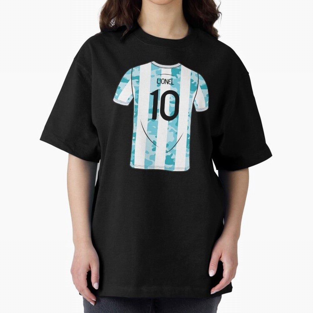 Jersey Illustration LeoMessi Classic T-Shirt Represent Global Football Passion for FIFA World Cup 2026 USA Canada Mexico, Driven by Mbappe and Neymar, Argentina and Brazil, Sports Nostalgia, International Competition, Famous Players and