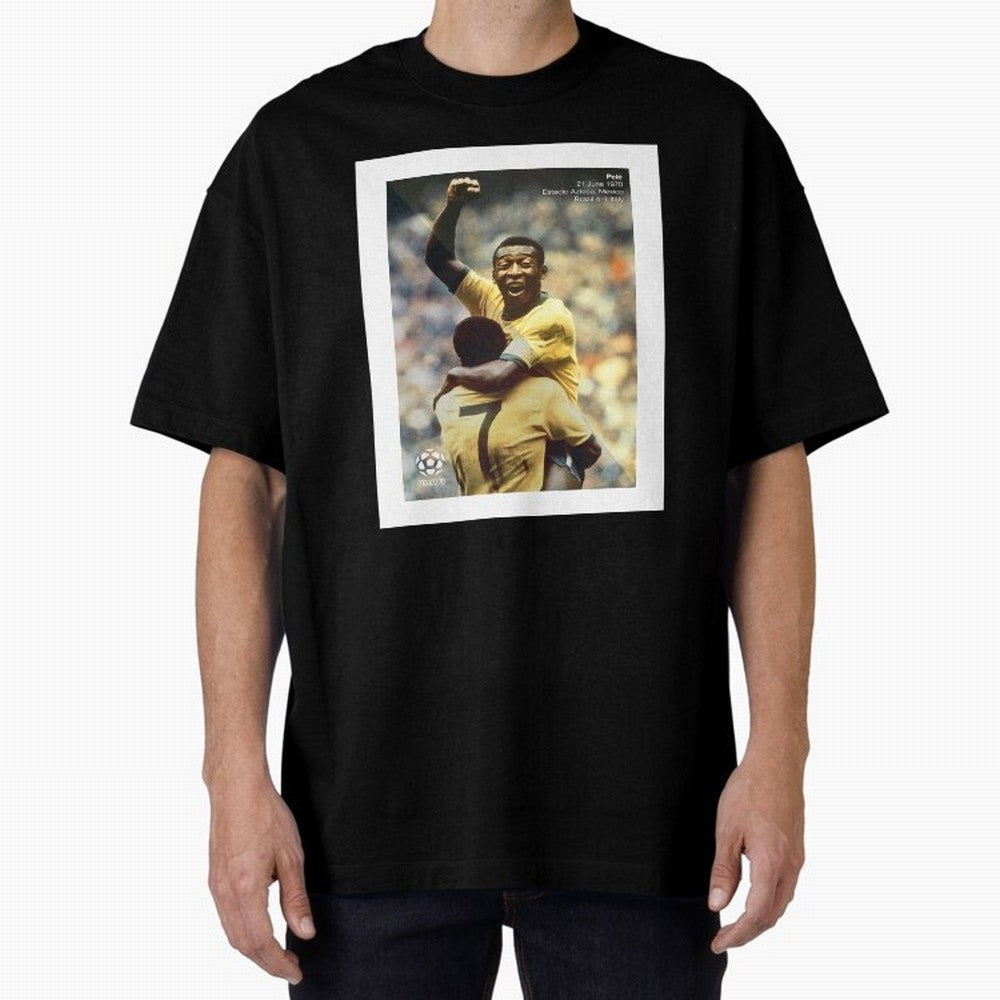 Pele Classic T-Shirt Celebrate Fan Culture around Match Day Hype around FIFA World Cup 2026, Neymar, Argentina and Brazil, Worldwide Fan Energy, Dramatic Goals, Stadium Lights and Championship Celebrations; Great for Supporters Who Love Legendary