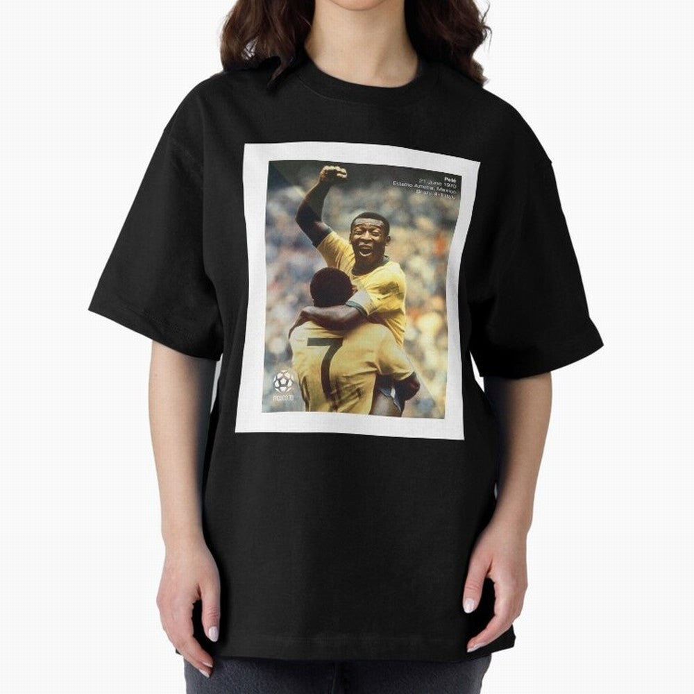 Pele Classic T-Shirt Celebrate Fan Culture around Match Day Hype around FIFA World Cup 2026, Neymar, Argentina and Brazil, Worldwide Fan Energy, Dramatic Goals, Stadium Lights and Championship Celebrations; Great for Supporters Who Love Legendary