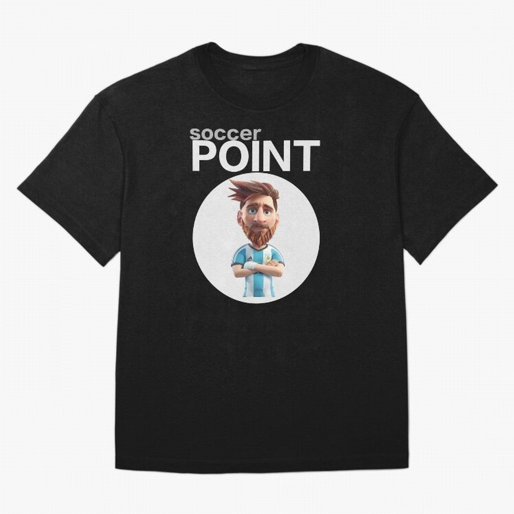 soccer POINT Oversized T-Shirt Feel the Trophy Chase of FIFA World Cup 2026 USA Canada Mexico for Fans of Messi and Brazil, Portugal and Argentina, Bringing Vintage Soccer Flavor, Modern Football Stars, National Flags and Final Night Emotion; Great