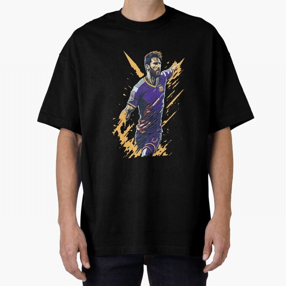 Lionel Messi splash art Active T-Shirt Follow the Road to FIFA World Cup 2026 Spirit, Capturing Argentina and Brazil, Messi, Stadium Chants, National Pride, Trophy Dreams and Unforgettable Football Memories; Great for Watch Parties, Sports Bars,