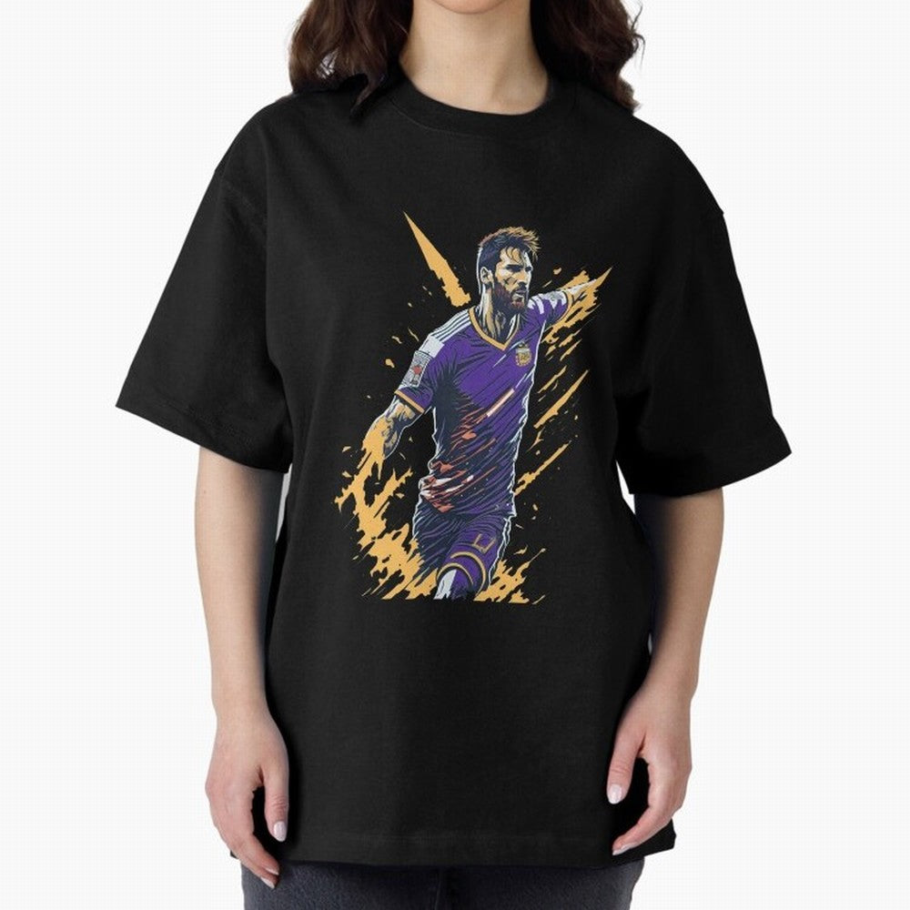 Lionel Messi splash art Active T-Shirt Follow the Road to FIFA World Cup 2026 Spirit, Capturing Argentina and Brazil, Messi, Stadium Chants, National Pride, Trophy Dreams and Unforgettable Football Memories; Great for Watch Parties, Sports Bars,