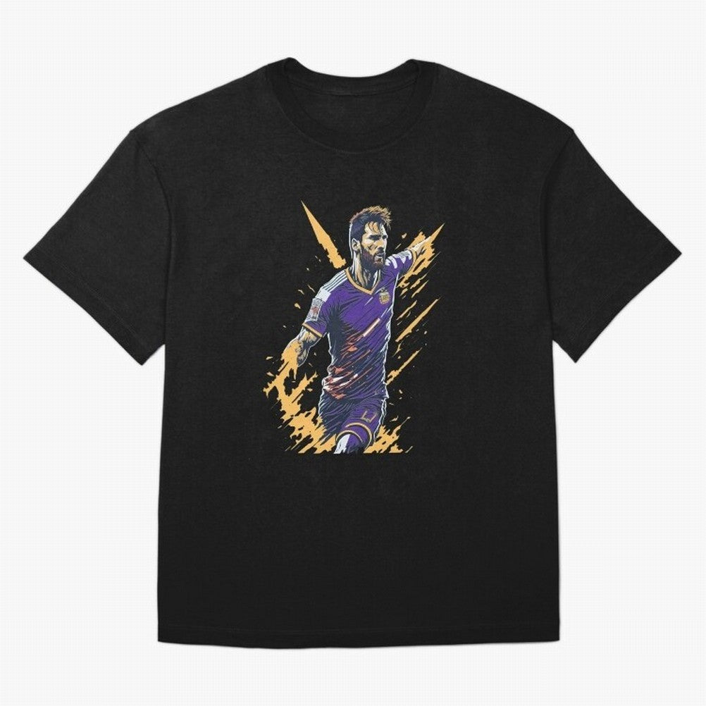 Lionel Messi splash art Active T-Shirt Follow the Road to FIFA World Cup 2026 Spirit, Capturing Argentina and Brazil, Messi, Stadium Chants, National Pride, Trophy Dreams and Unforgettable Football Memories; Great for Watch Parties, Sports Bars,