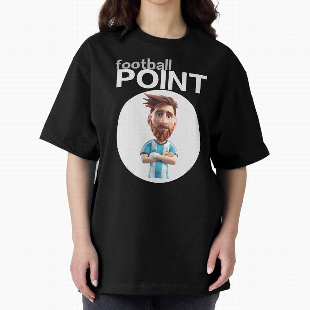 football POINT Oversized T-Shirt Stand with Global Football Passion for FIFA World Cup 2026, Capturing Cristiano Ronaldo, Portugal, Spain and Germany, Fan Favorite Moments, National Team Passion, Big Match Drama and Soccer History; Built for