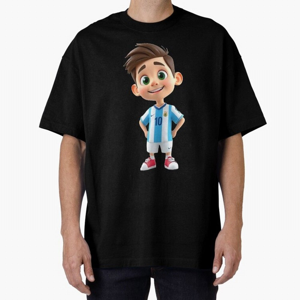 Lionel Messi Cartoon Classic T-Shirt Relive Legendary Nights from the FIFA World Cup 2026 USA Canada Mexico Journey through Messi Highlights, Argentina, France and Brazil Pride, Vintage Soccer Flavor, Modern Football Stars, National Flags and Final