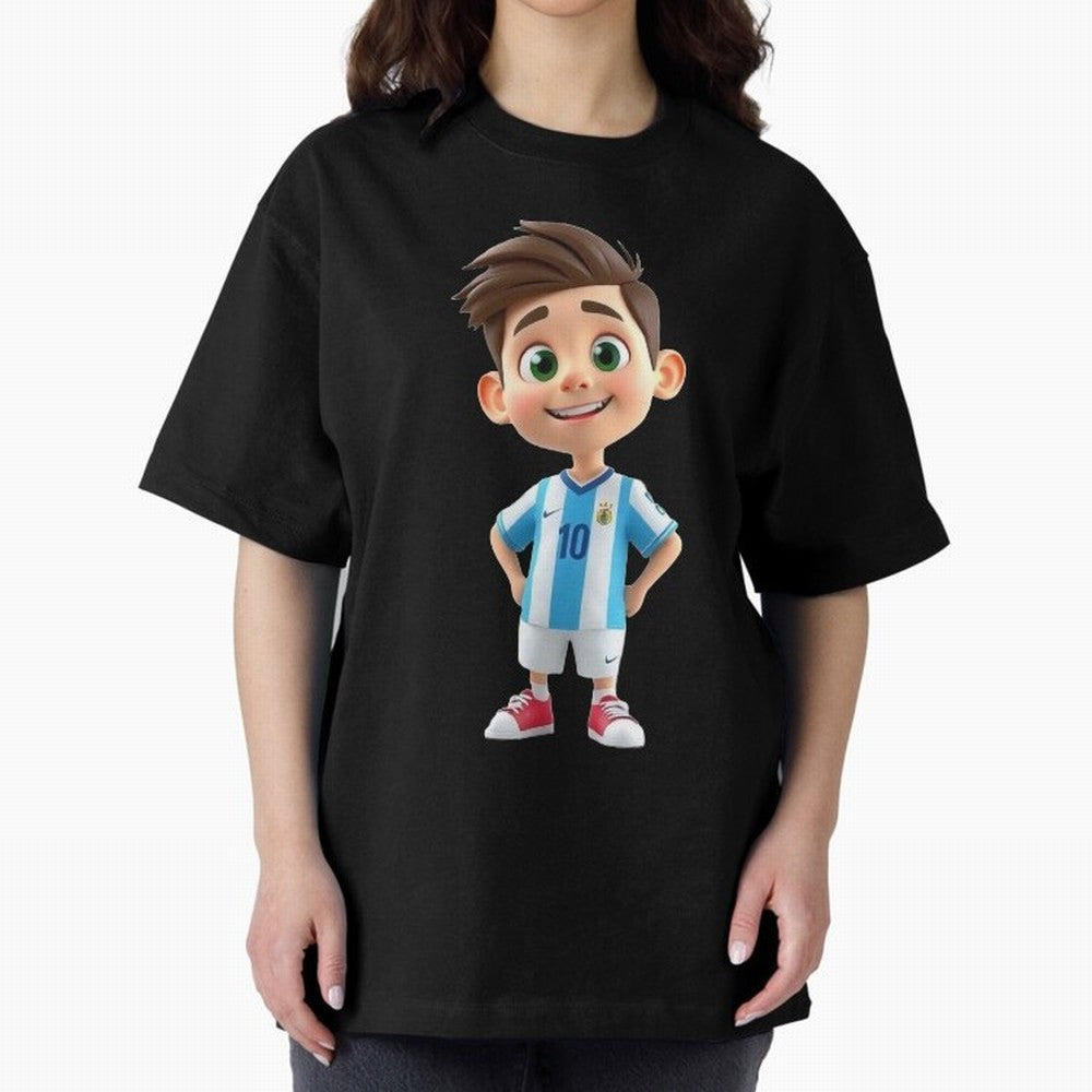 Lionel Messi Cartoon Classic T-Shirt Relive Legendary Nights from the FIFA World Cup 2026 USA Canada Mexico Journey through Messi Highlights, Argentina, France and Brazil Pride, Vintage Soccer Flavor, Modern Football Stars, National Flags and Final