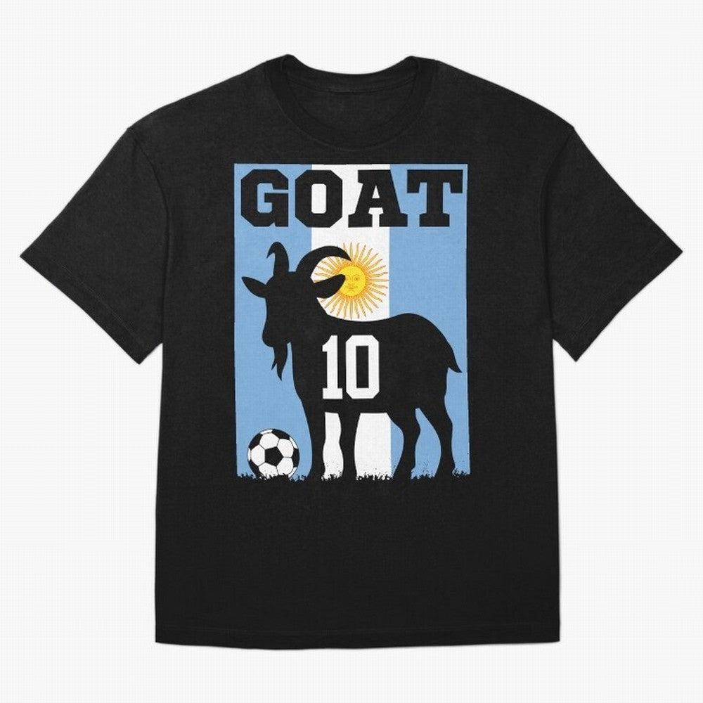 Argentina World Cup 2026 The Goat 10 Oversized T-Shirt Experience the Global Stage of FIFA World Cup 2026 Group Stage Centered on Mbappe and Neymar, England Energy, Supporter Pride, Iconic Celebrations, Legendary Names and Global Match Day Energy;