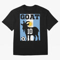 Argentina World Cup 2026 The Goat 10 Oversized T-Shirt Experience the Global Stage of FIFA World Cup 2026 Group Stage Centered on Mbappe and Neymar, England Energy, Supporter Pride, Iconic Celebrations, Legendary Names and Global Match Day Energy;