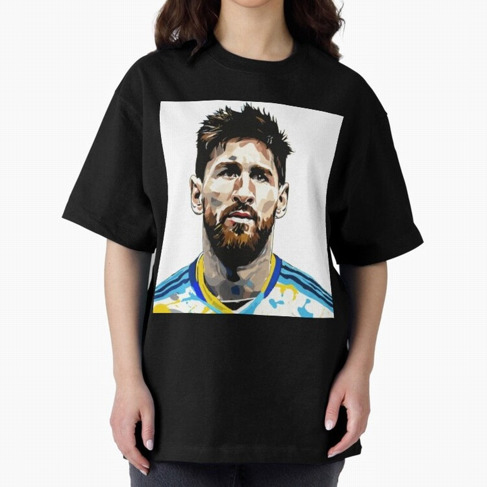 Lionel Messi Oversized T-Shirt Celebrate the Stars of FIFA World Cup 2026 Celebrating Messi, Spain Energy, Supporter Pride, Iconic Celebrations, Legendary Names and Global Match Day Energy; Made for Collectors Who Enjoy Iconic Players, Country