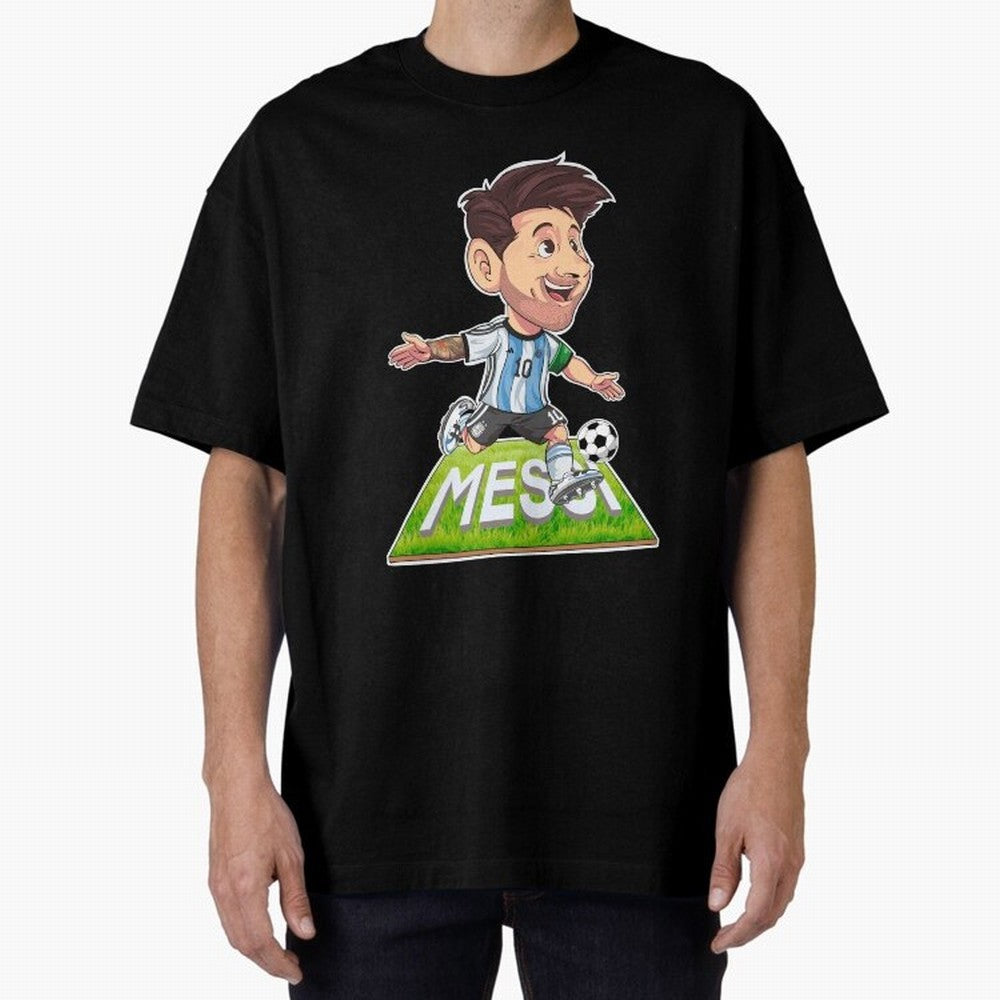 Lionel MESSI Oversized T-Shirt Feel the Trophy Chase of Global Football Passion for FIFA World Cup 2026 USA Canada Mexico, Inspired by Haaland, England, Fan Favorite Moments, National Team Passion, Big Match Drama and Soccer History; Perfect for