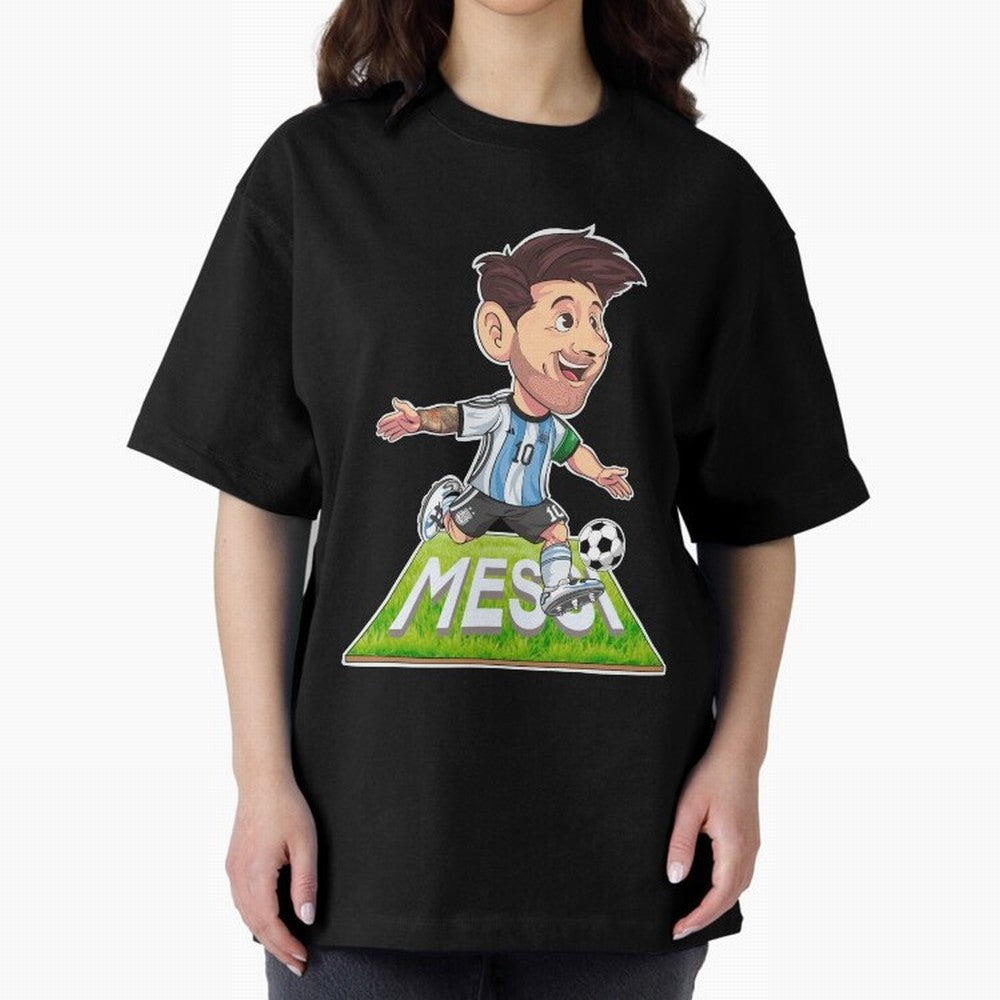 Lionel MESSI Oversized T-Shirt Feel the Trophy Chase of Global Football Passion for FIFA World Cup 2026 USA Canada Mexico, Inspired by Haaland, England, Fan Favorite Moments, National Team Passion, Big Match Drama and Soccer History; Perfect for