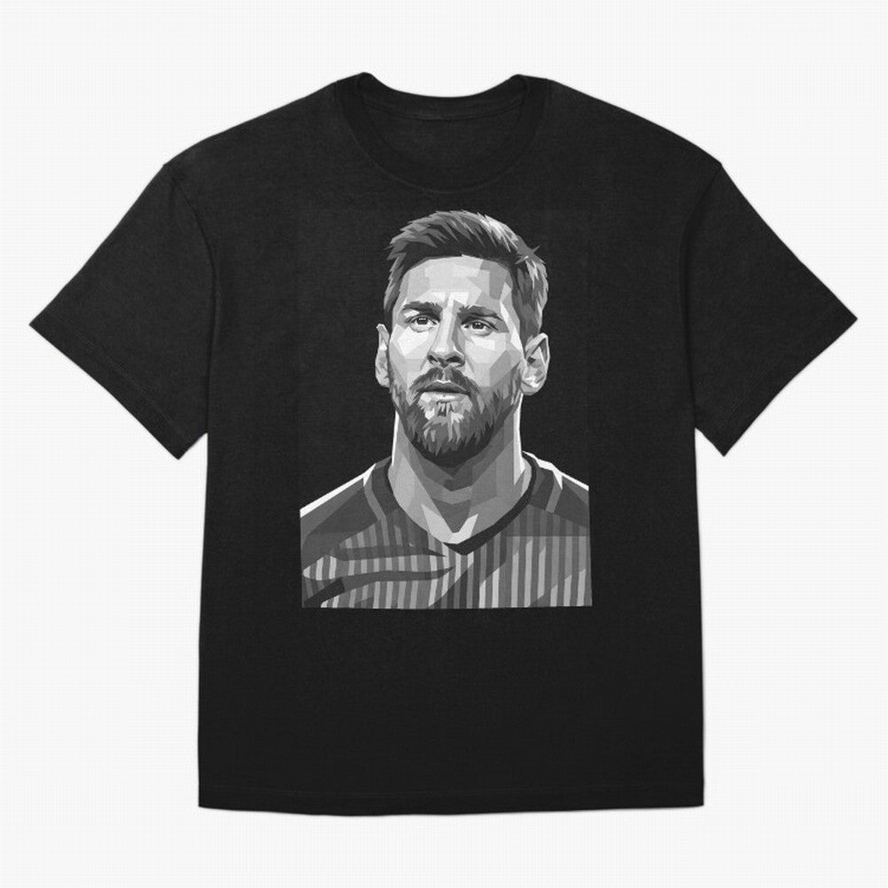 Messi grayscale Oversized T-Shirt Show Your Love for Global Football Passion for FIFA World Cup 2026 Group Stage, Inspired by CR7, Portugal, Spain and Germany, Fan Favorite Moments, National Team Passion, Big Match Drama and Soccer History; Ideal