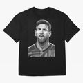 Messi grayscale Oversized T-Shirt Show Your Love for Global Football Passion for FIFA World Cup 2026 Group Stage, Inspired by CR7, Portugal, Spain and Germany, Fan Favorite Moments, National Team Passion, Big Match Drama and Soccer History; Ideal