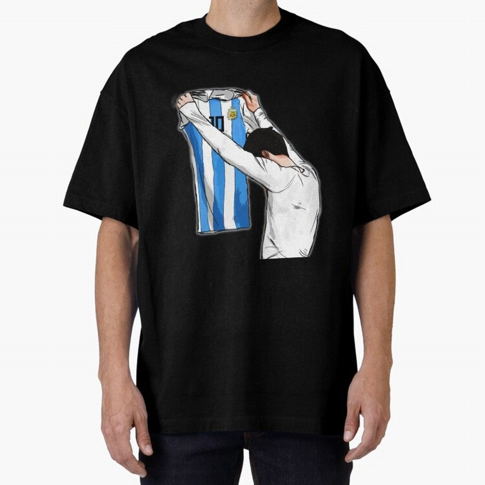 Art Messi Illustration Classic T-Shirt Experience the Global Stage of Global Football Passion for FIFA World Cup 2026, Highlighting Cristiano Ronaldo, Haaland and CR7, France, Fan Favorite Moments, National Team Passion, Big Match Drama and Soccer