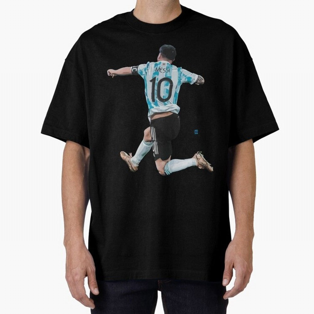Messi 10 The Goat Oversized T-Shirt Cheer through Every Moment of the FIFA World Cup 2026 USA Canada Mexico Journey through Neymar Highlights, Portugal, Spain and Germany Pride, Retro Football Energy, Iconic Rivalries, Trophy Chase Drama and
