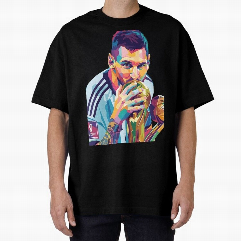 Messi Wpap Classic T-Shirt Stand Proud for Global Football Passion for FIFA World Cup 2026, Built around Mbappe and Neymar, England and Germany, Sports Nostalgia, International Competition, Famous Players and Unforgettable Victories; Built for