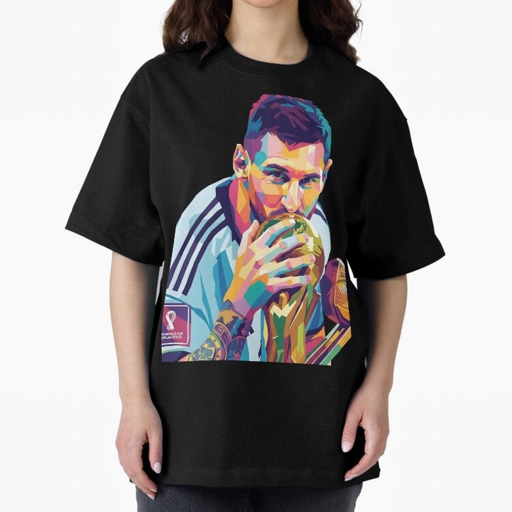 Messi Wpap Classic T-Shirt Stand Proud for Global Football Passion for FIFA World Cup 2026, Built around Mbappe and Neymar, England and Germany, Sports Nostalgia, International Competition, Famous Players and Unforgettable Victories; Built for