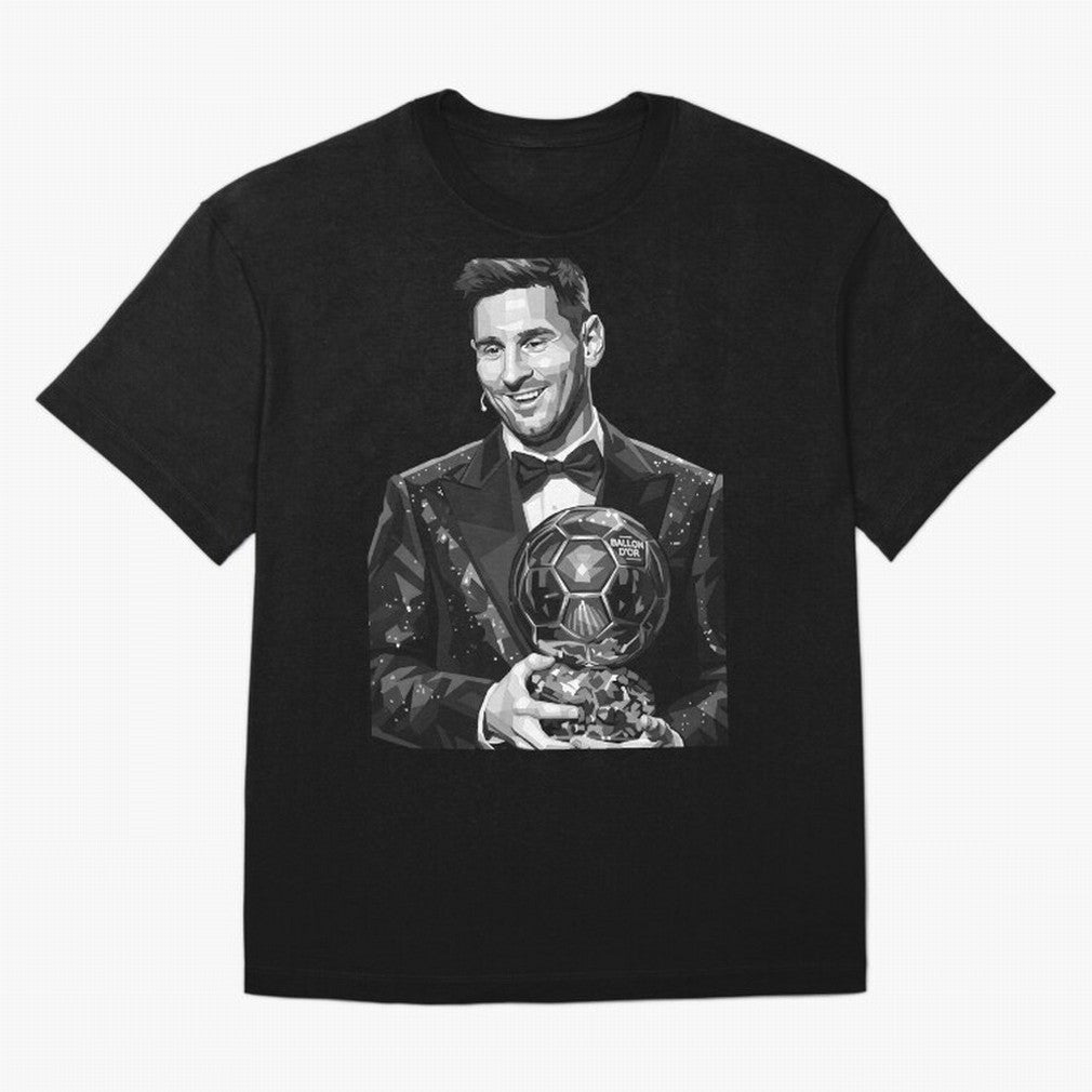 Messi grayscale Oversized T-Shirt Celebrate the Magic of Global Football Passion for FIFA World Cup 2026 Group Stage, Centered on Neymar, Netherlands, Game Day Rituals, Football Legends, Country Pride and the Road to the Final; Ideal for Passionate