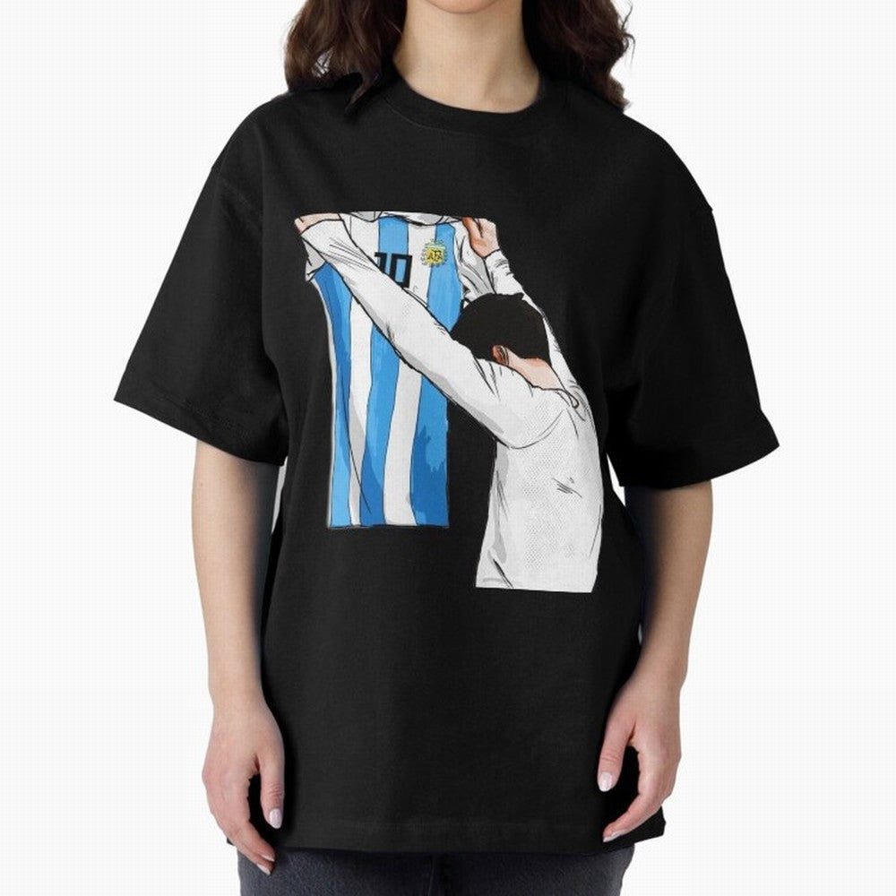 Lionel Messi holding his shirt, Argentina copa america Classic T-Shirt Show Championship Spirit for FIFA World Cup 2026 USA Canada Mexico Spirit, Highlighting Portugal, Neymar, Haaland and Cristiano Ronaldo, Sports Nostalgia, International