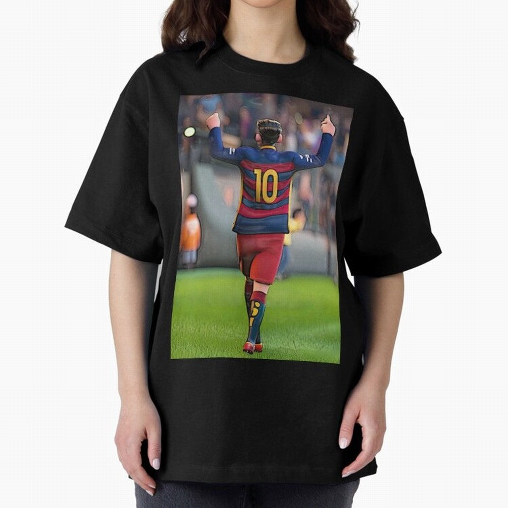 Lionel Messi (2) caricature Oversized T-Shirt Back the Journey through FIFA World Cup 2026 Group Stage for Fans of CR7 and France and Portugal, Bringing Champion Mindset, Group Stage Buzz, Knockout Tension and Passionate Fan Culture; Made for Die