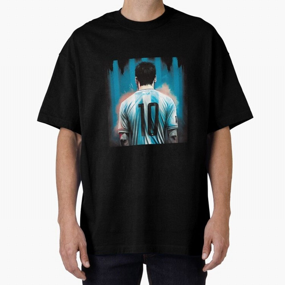 Lionel Messi Oversized T-Shirt Step into Match Day Hype around FIFA World Cup 2026 USA Canada Mexico, Messi, France, Champion Mindset, Group Stage Buzz, Knockout Tension and Passionate Fan Culture; Ideal for Passionate Fans Who Love Underdog