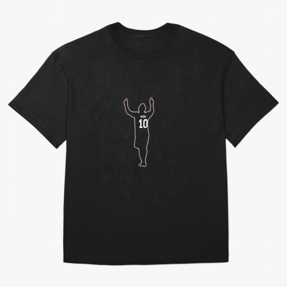 Lionel Messi Iconic Celebration Pose - Inter Miami Colors Classic T-Shirt Treasure Match Day Hype around FIFA World Cup 2026 Group Stage, Cristiano Ronaldo, Spain and Netherlands, Sports Nostalgia, International Competition, Famous Players and