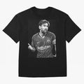 Messi grayscale Oversized T-Shirt Capture the FIFA World Cup 2026 Group Stage Journey through Mbappe and Neymar Highlights, France and Portugal Pride, Vintage Soccer Flavor, Modern Football Stars, National Flags and Final Night Emotion; Ideal for