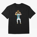 Cartoon Illustration Messi vs Netherlands World Cup Qatar 2022 Classic T-Shirt Follow the Final Road of Global Football Passion for FIFA World Cup 2026 USA Canada Mexico, Inspired by Mbappe, Portugal, Stadium Chants, National Pride, Trophy Dreams