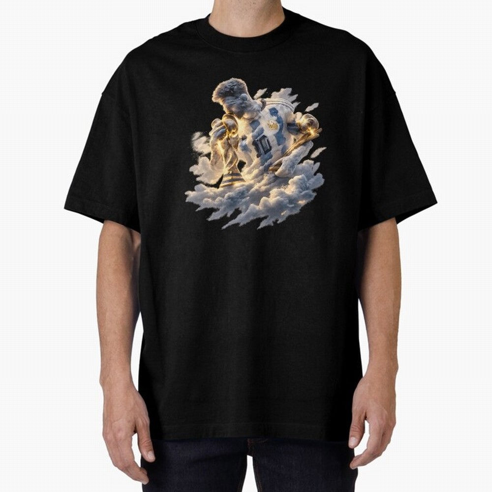 Lionel Messi ¨C Divine Number 10 Oversized T-Shirt Celebrate Football Dreams Across FIFA World Cup 2026 Group Stage Celebrating Cristiano Ronaldo, Haaland and CR7, Portugal, Spain and Germany Energy, Retro Football Energy, Iconic Rivalries, Trophy