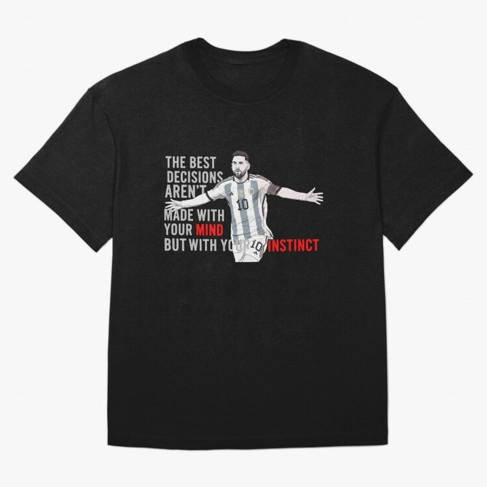 Messi Instinct Oversized T-Shirt Wear the Spirit of Match Day Hype around FIFA World Cup 2026, CR7 and Messi, England, France and Netherlands, Stadium Memories, Football Loyalty, International Chants and Championship Tradition; Perfect for People