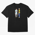 Messi and Neymar Chit Chat Illustration Oversized T-Shirt Celebrate Football Heritage in Global Football Passion for FIFA World Cup 2026, Inspired by Messi, Argentina, Sports Nostalgia, International Competition, Famous Players and Unforgettable