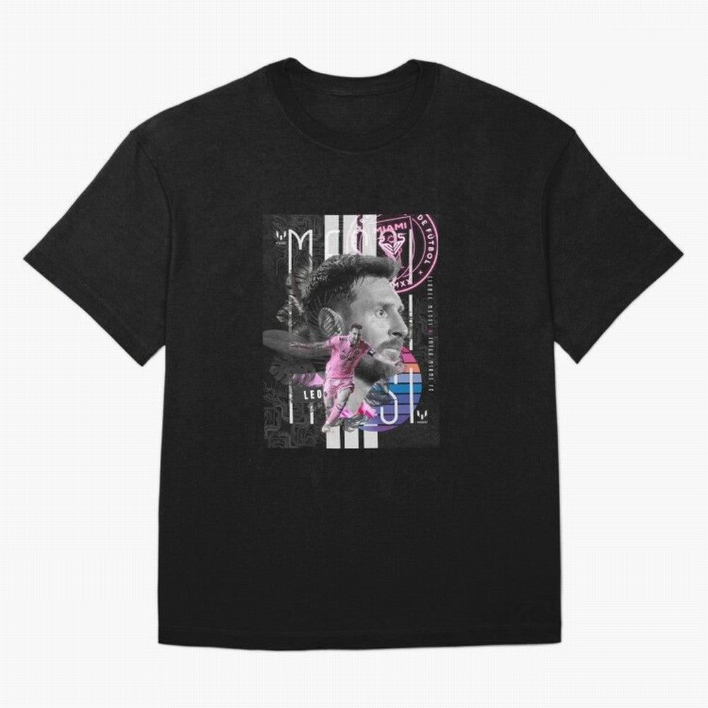 Inter Miami FC Messi Oversized T-Shirt Celebrate Classic Football Spirit in Match Day Hype around FIFA World Cup 2026 Group Stage, Messi, Neymar and Mbappe, France and Portugal, Sports Nostalgia, International Competition, Famous Players and