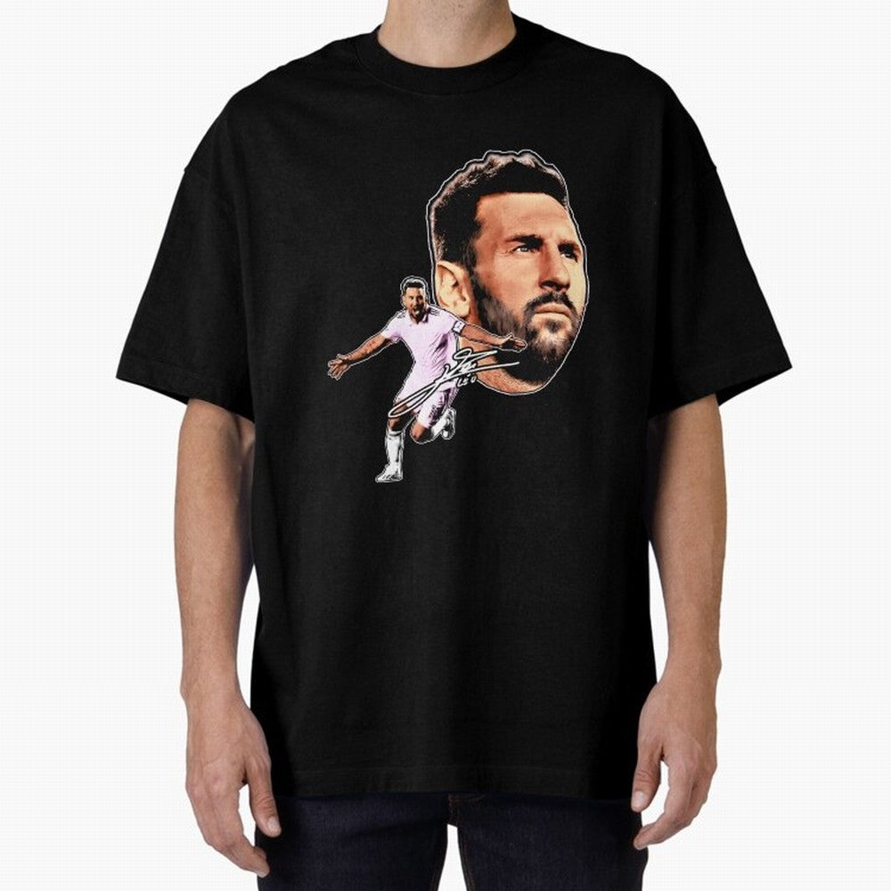 Lionel messi Retro Style Tee Bootleg big face vintage argentina Football Legend Classic T-Shirt Remember Iconic Moments from the FIFA World Cup 2026 Group Stage Journey through Haaland Highlights, Portugal, Spain and Germany Pride, Soccer Culture,