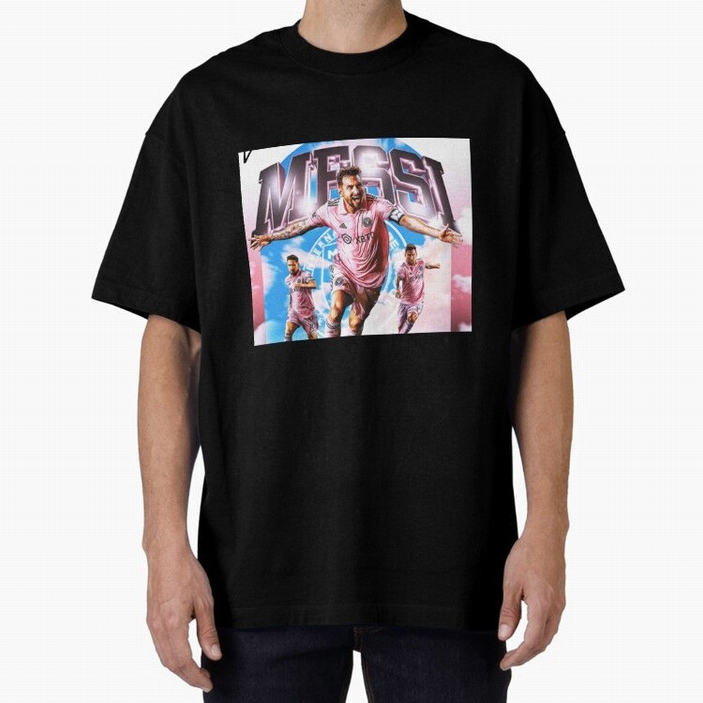 Inter Miami Messi Oversized T-Shirt Honor Global Football Passion for FIFA World Cup 2026 USA Canada Mexico, Built around Cristiano Ronaldo, France, Tournament Hype, Historic Matchups, Family Viewing Parties and Global Sports Pride; Ideal for
