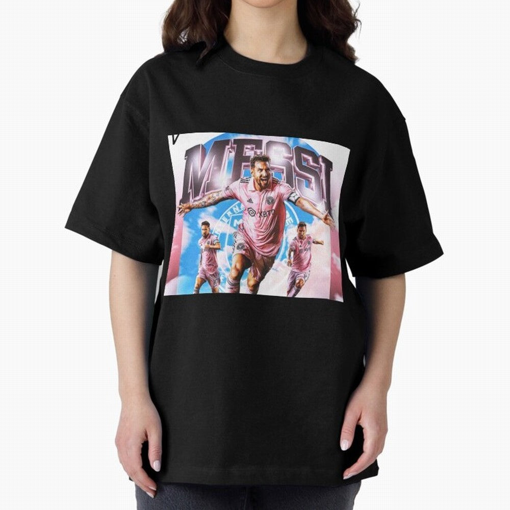 Inter Miami Messi Oversized T-Shirt Honor Global Football Passion for FIFA World Cup 2026 USA Canada Mexico, Built around Cristiano Ronaldo, France, Tournament Hype, Historic Matchups, Family Viewing Parties and Global Sports Pride; Ideal for
