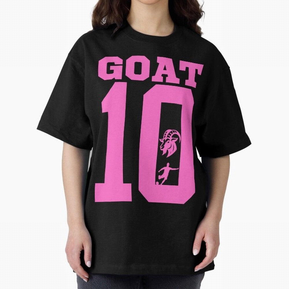 Miami Champions The Goat 10 Oversized T-Shirt Discover Match Day Hype around FIFA World Cup 2026 Group Stage, Messi, CR7 and Mbappe, England and Germany, Worldwide Fan Energy, Dramatic Goals, Stadium Lights and Championship Celebrations; Ideal for