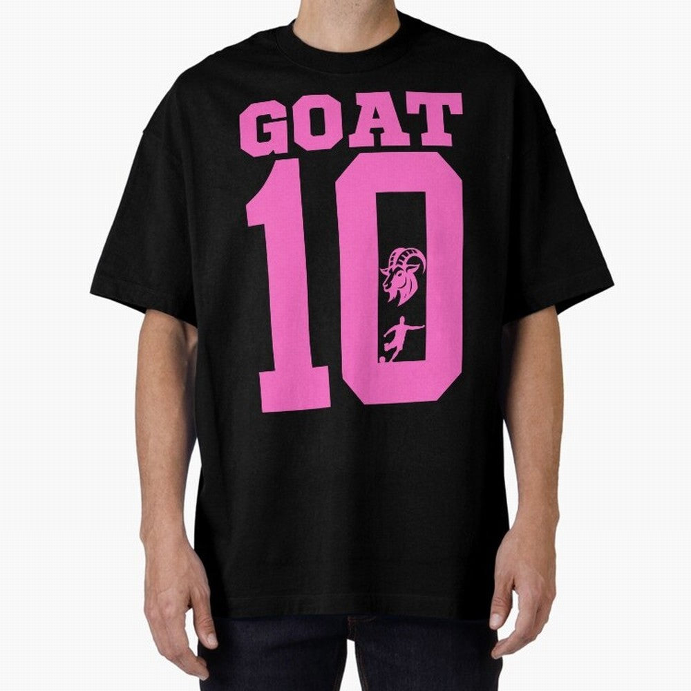 Miami Champions The Goat 10 Oversized T-Shirt Discover Match Day Hype around FIFA World Cup 2026 Group Stage, Messi, CR7 and Mbappe, England and Germany, Worldwide Fan Energy, Dramatic Goals, Stadium Lights and Championship Celebrations; Ideal for